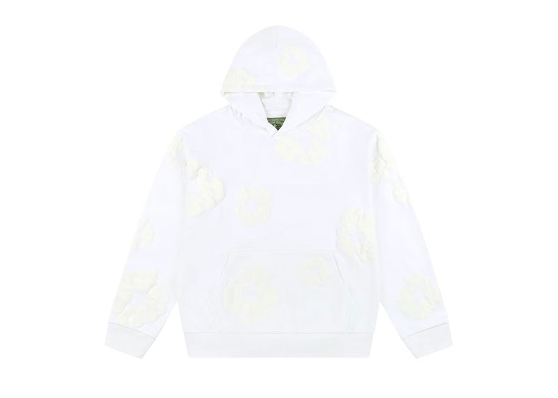 Denim Tears Mono Cotton Wreath Hooded Sweatshirt White | Soul Gallery