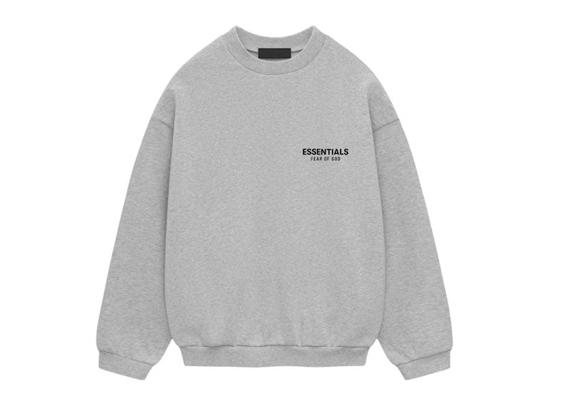 Fear of God Essentials Fleece Crewneck Light Heather Gray | Soul Gallery