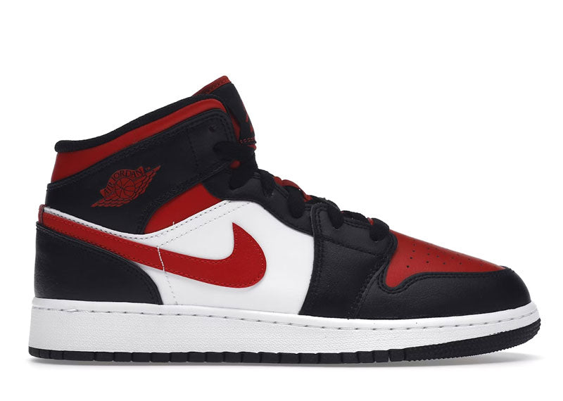 Air Jordan 1 Mid Black Fire Red (GS)