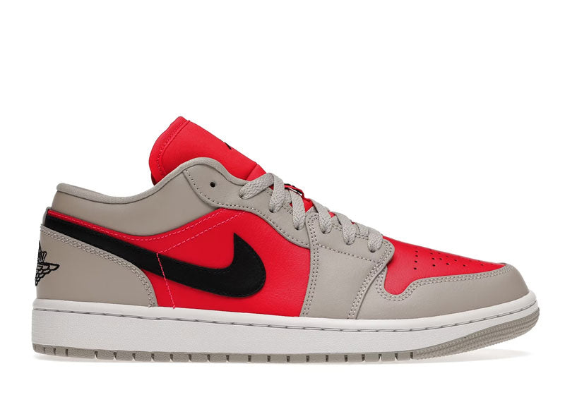 Jordan 1 Retro Low Light Iron Ore Siren Red (Women's) | Soul Gallery