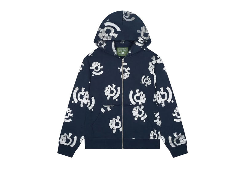 Denim Tears Bstroy Tears Zip Hoodie Blue | Soul Gallery