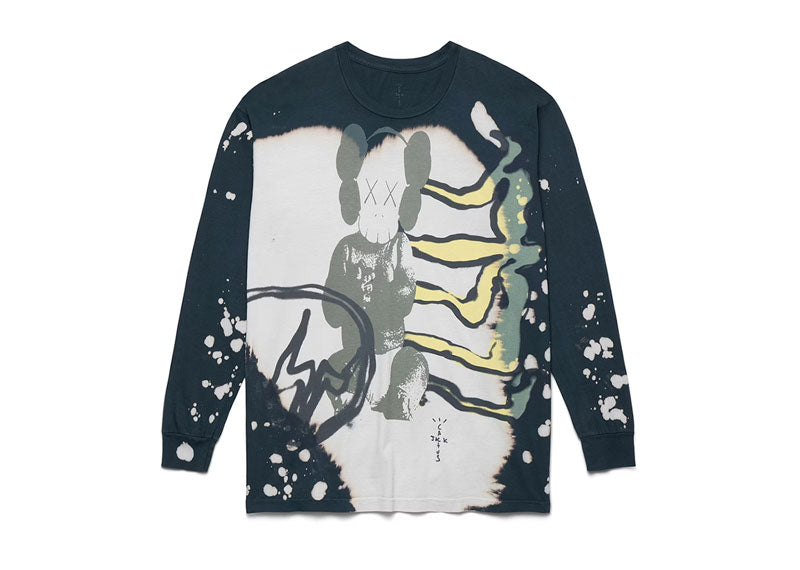 Travis Scott Cactus Jack + Kaws For Fragment L/S Tee Multi Grey