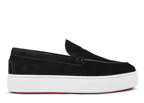 Christian Louboutin Paqueboat Flat Veau Velours Black | Soul Gallery