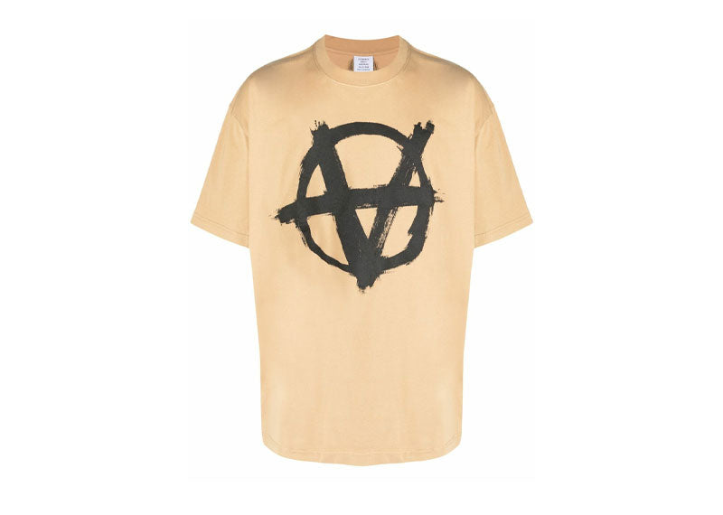 Vetements Anarchy Logo T-Shirt Beige | Soul Gallery