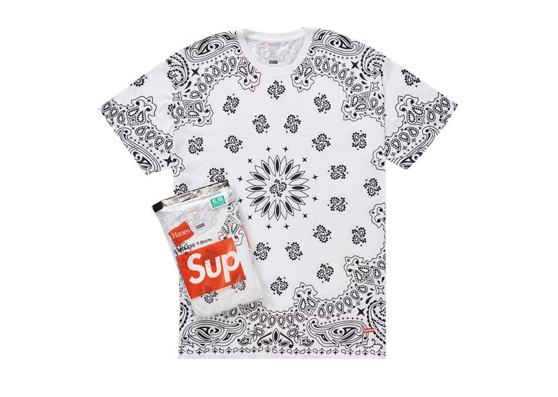 Supreme Hanes Bandana Tagless Tees (2 Pack) White | Soul Gallery