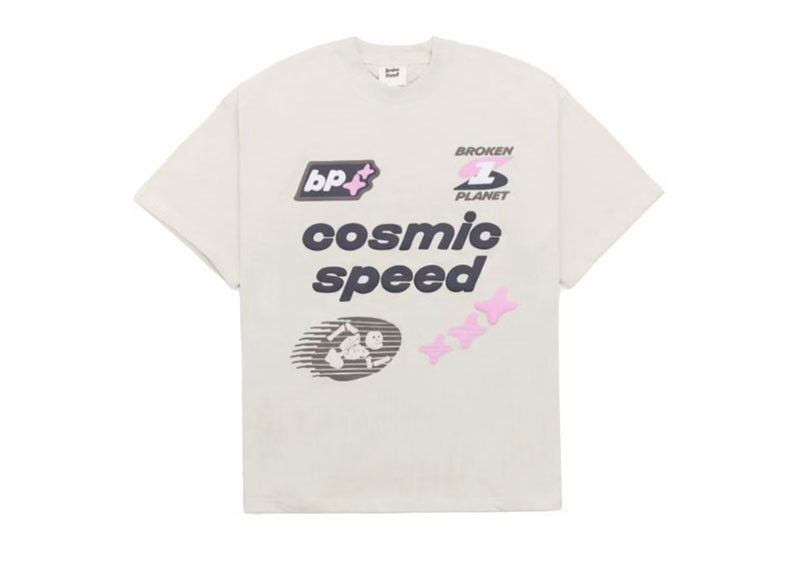 Broken Planet Cosmic Speed T-Shirt Bone White | Soul Gallery