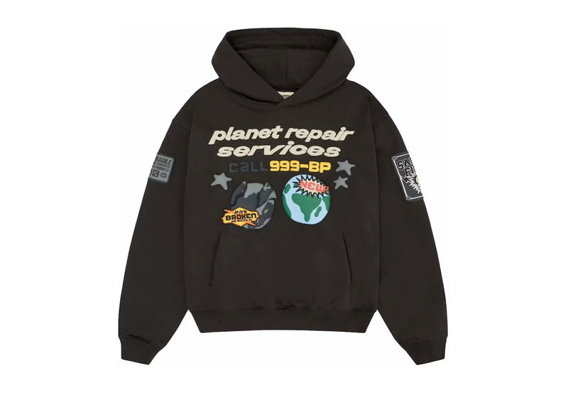 Broken Planet Repair Services Hoodie Soot Black | Soul Gallery