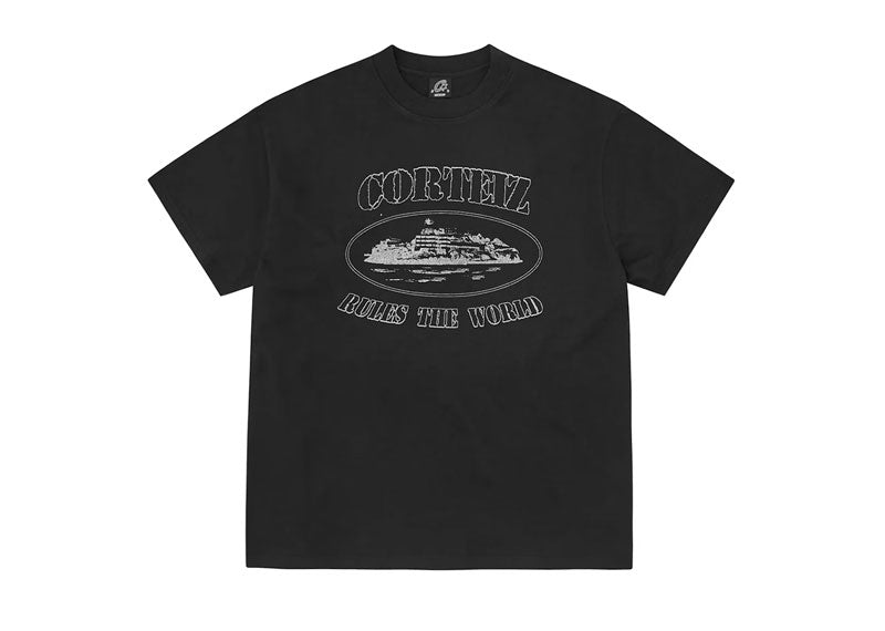 Corteiz Reflective Alcatraz T-Shirt Triple Black
