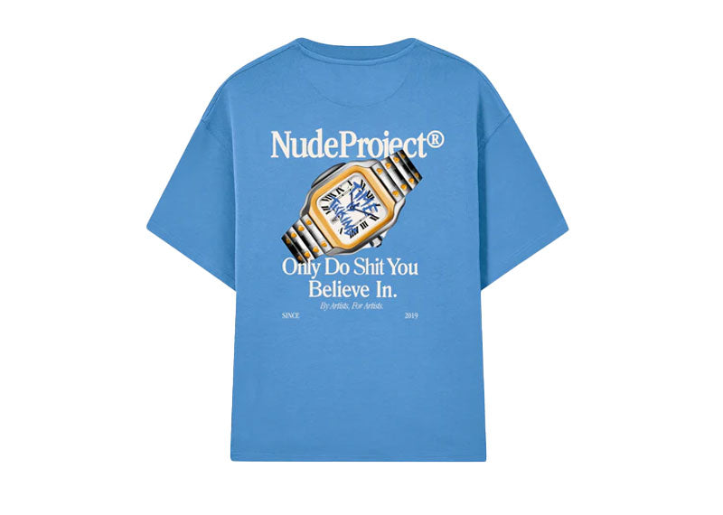 Nude Project Watch T-Shirt Blue | Soul Gallery
