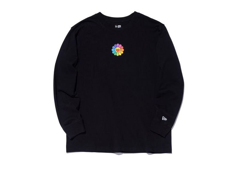 New Era x Takashi Murakami Flower Flag Relaxed Fit L/S Tee Black | Soul Gallery