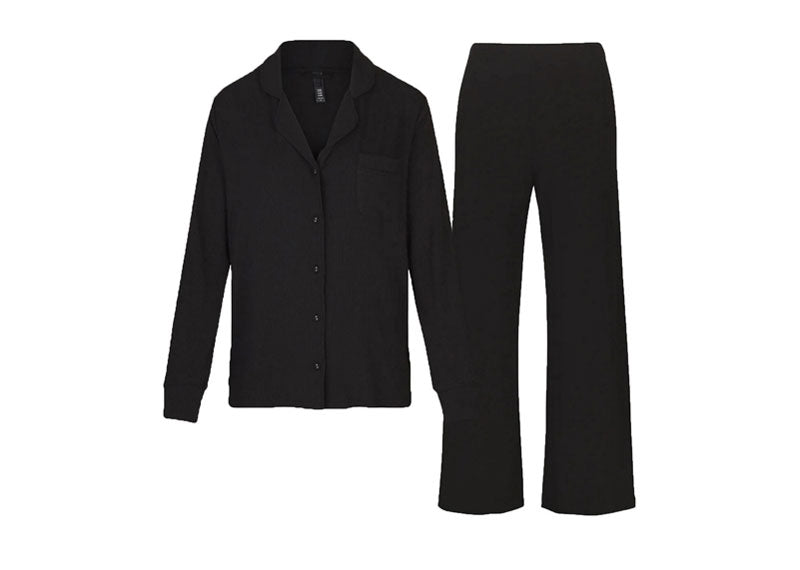 SKIMS Soft Lounge Rib Sleep Set Onyx | Soul Gallery