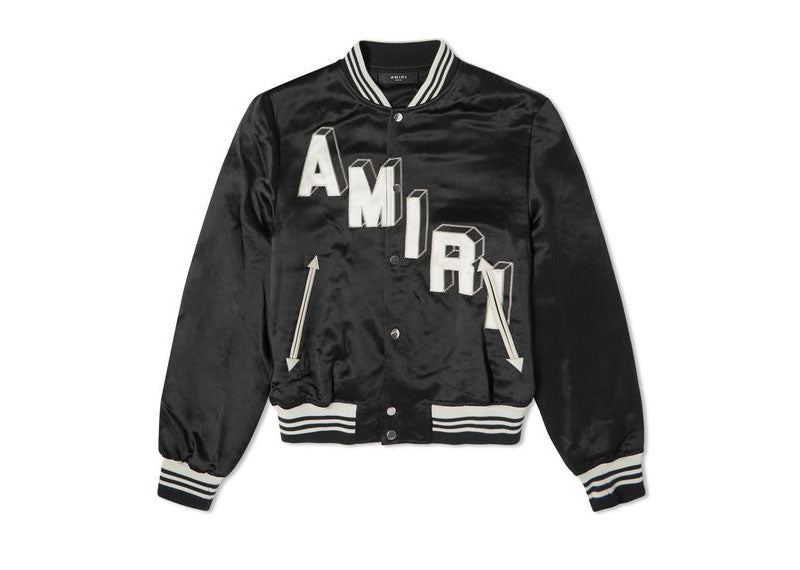 Amiri Black Applique Bomber Jacket