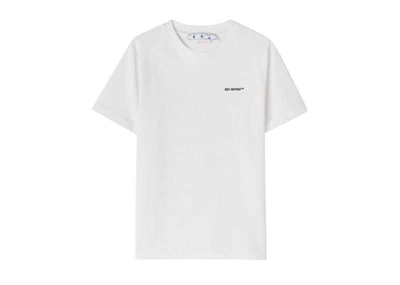 Off-White Wave Outline Diag Slim S/S T-Shirt White | Soul Gallery