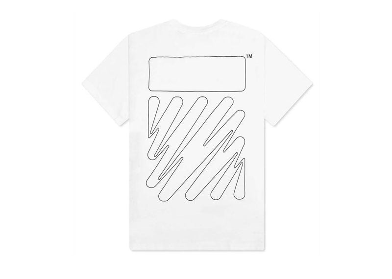 Off-White Wave Outline Diag Slim S/S T-Shirt White | Soul Gallery