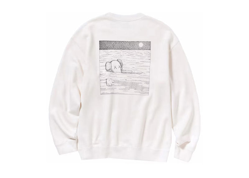 KAWS x Uniqlo Longsleeve Sweatshirt Off White (Asia Sizing) | Soul Gallery