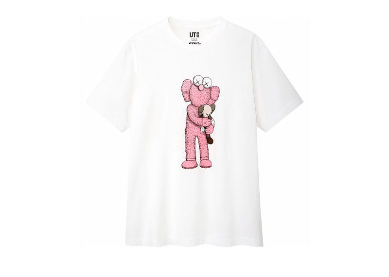 KAWS x Uniqlo Pink BFF Tee White (US Sizing) | Soul Gallery