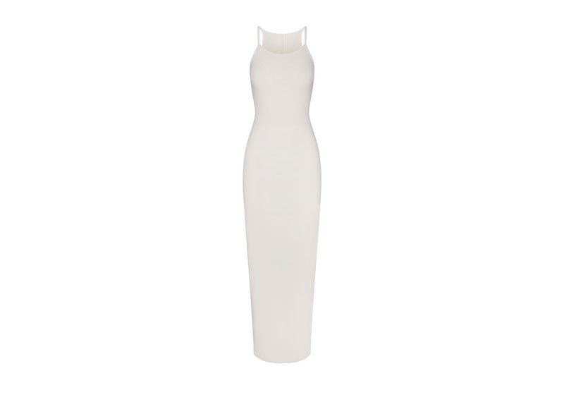 SKIMS Cotton Rib Long Tank Dress Marble