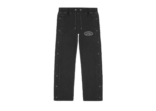 Maniere De Voir Denim Popper Cargo Pants Washed Black | Soul Gallery