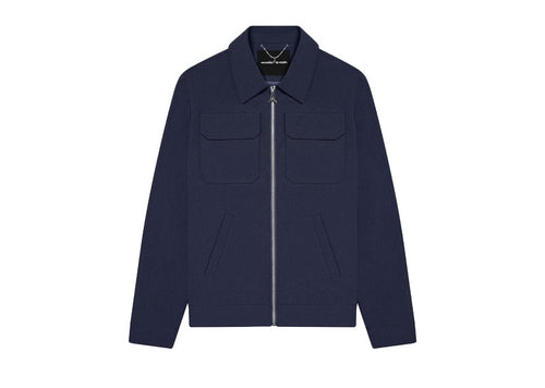 Maniere De Voir Technical Cargo Jacket Navy Blue | Soul Gallery