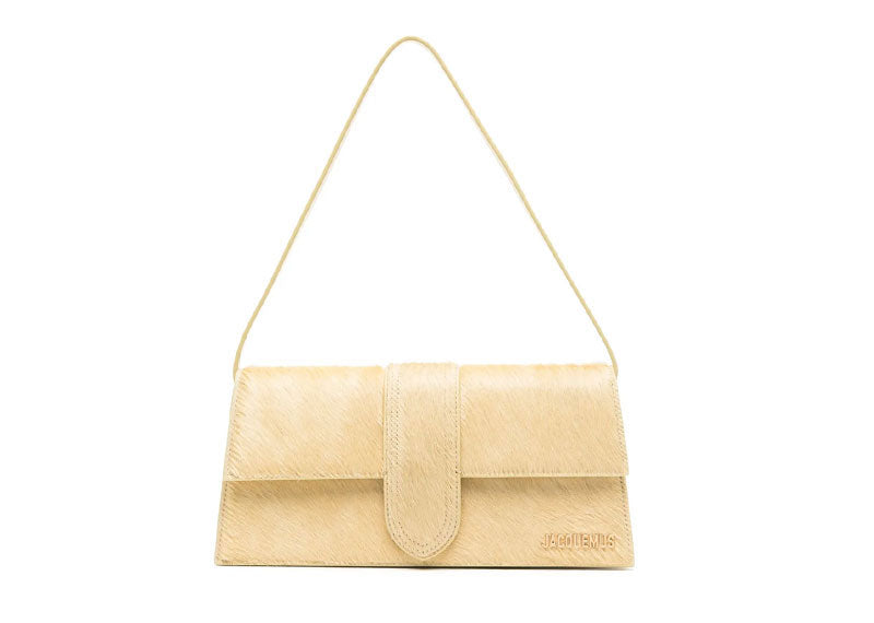 Jacquemus Pony Hair 'Le Bambino long' Bag Pale Yellow | Soul Gallery