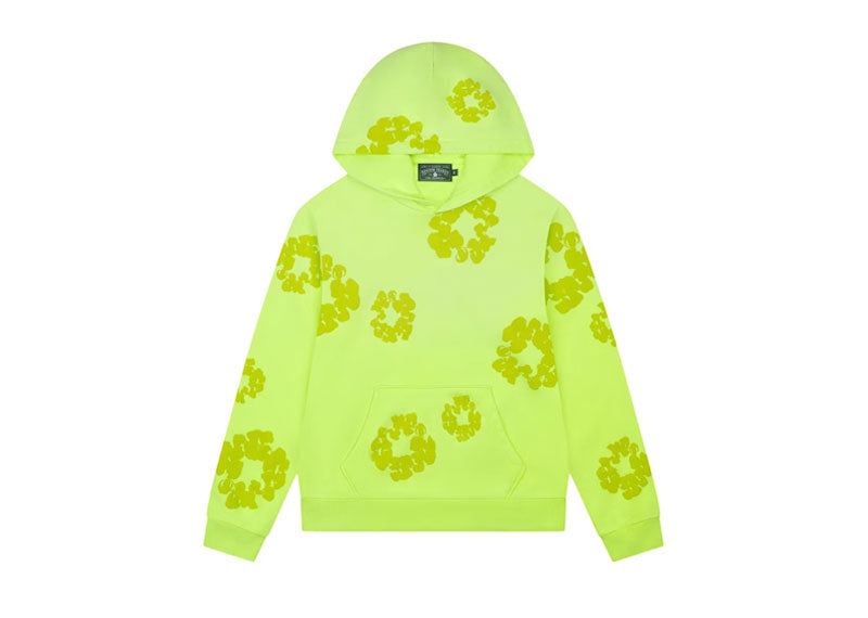 Denim Tears Mono Cotton Wreath Hoodie Neon Green | Soul Gallery