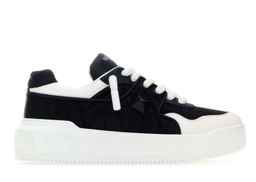 Valentino Garavani Toile Iconographe One Stud XL Sneaker Blue White | Soul Gallery
