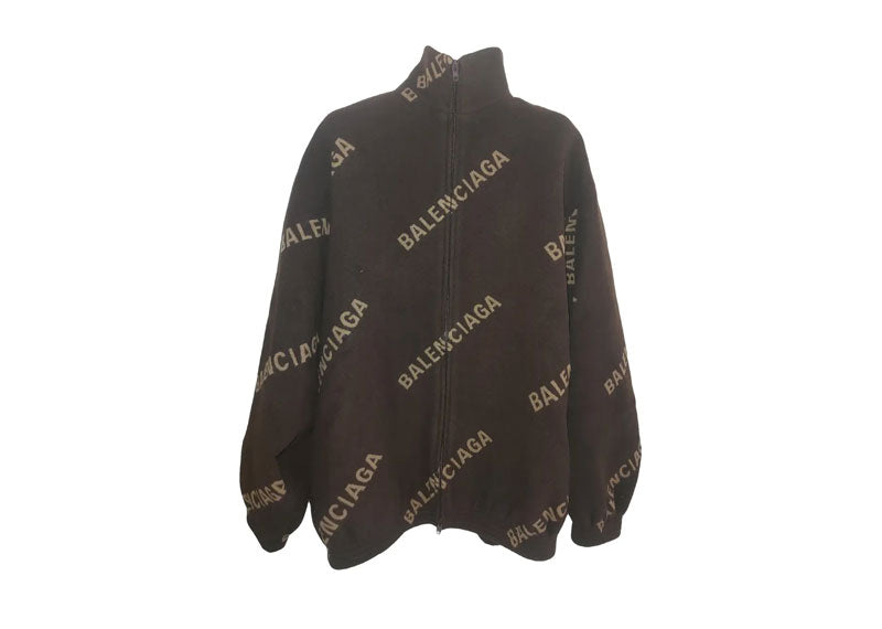 Balenciaga All Over Wool Jacket Brown | Soul Gallery