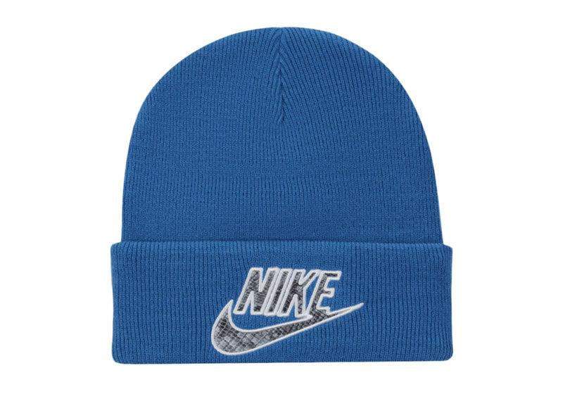 Supreme Nike Snakeskin Beanie Blue