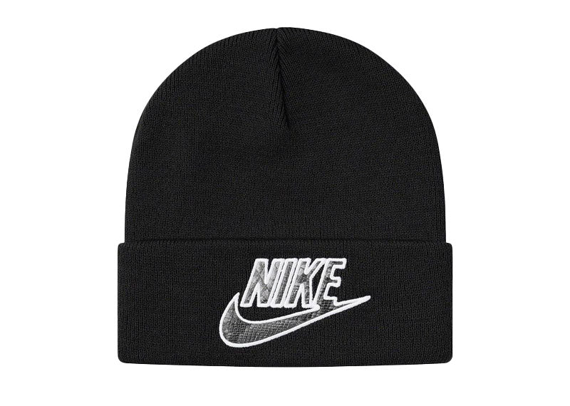 Supreme Nike Snakeskin Beanie Black