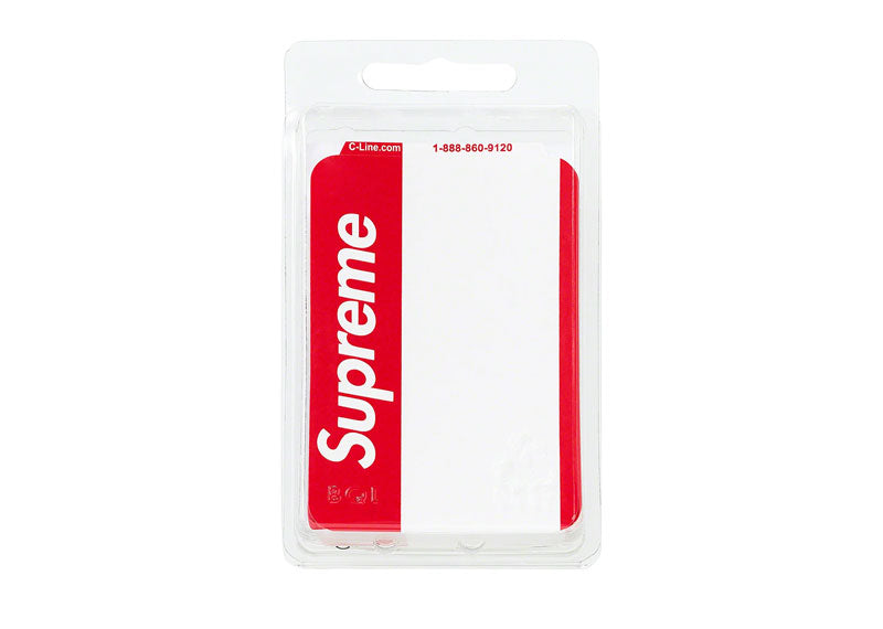 Supreme Name Badge Stickers (Pack of 100) Red