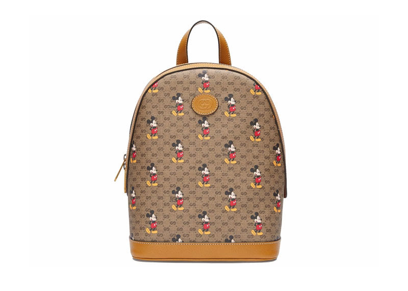 Gucci x Disney Backpack Mini GG Supreme Mickey Mouse Small Beige