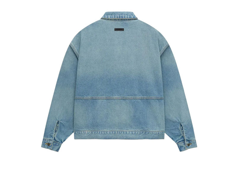 Fear of God Essentials Denim Trucker Jacket Vintage Blue