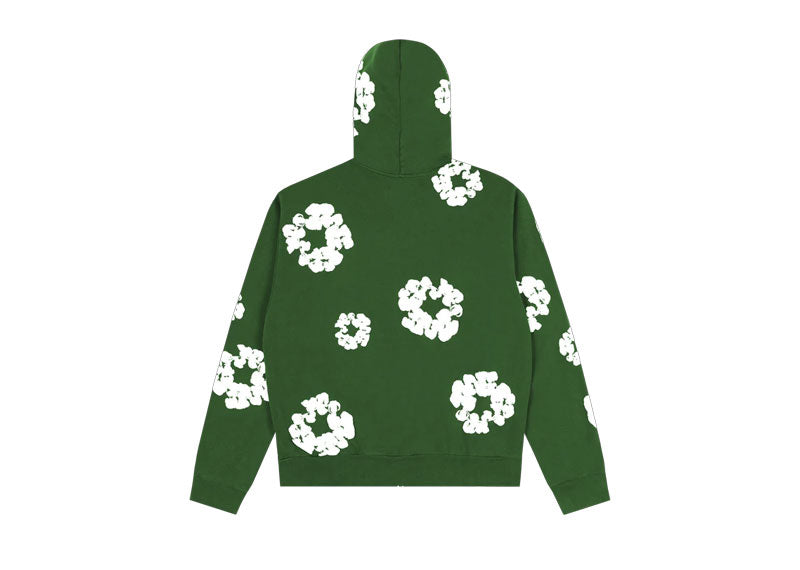 Denim Tears Cotton Wreath Zip Hoodie Green