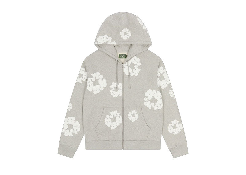 Denim Tears Cotton Wreath Zip Hoodie Grey
