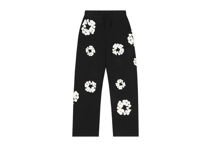 Denim Tears Cotton Wreath Baggy Sweatpants Black