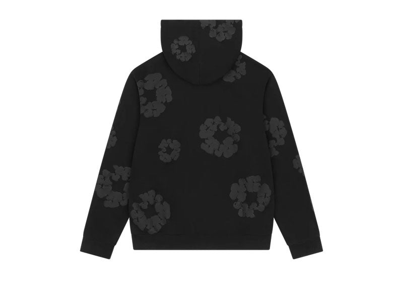 Denim Tears Cotton Wreath Hoodie Black Monochrome