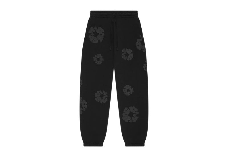 Denim Tears Cotton Wreath Sweatpants Black Monochrome