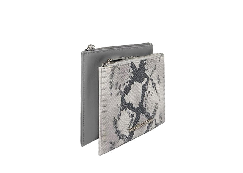 Maniere De Voir Removable Pouch Crossbody Bag Grey