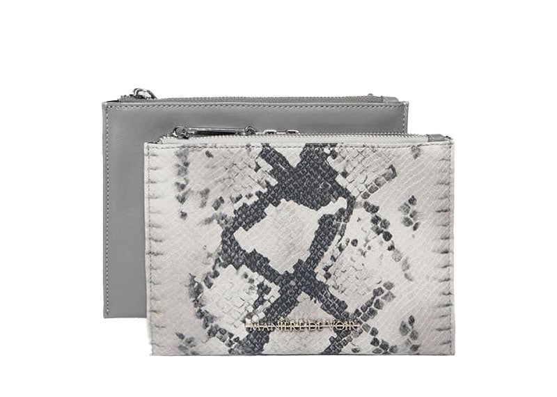 Maniere De Voir Removable Pouch Crossbody Bag Grey