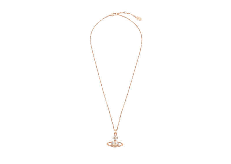 Vivienne Westwood Mayfair Bas Relief Pendant Necklace Pink Gold