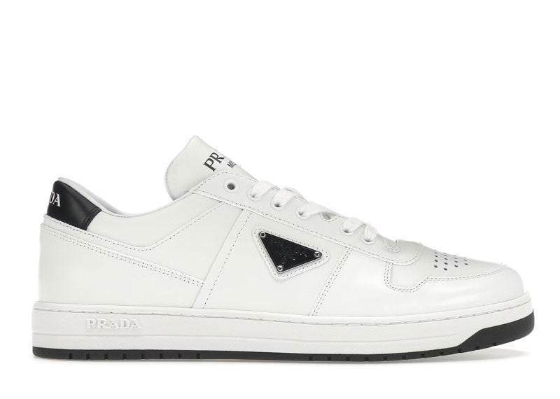 Prada Downtown Low Top Sneakers Leather White White Black