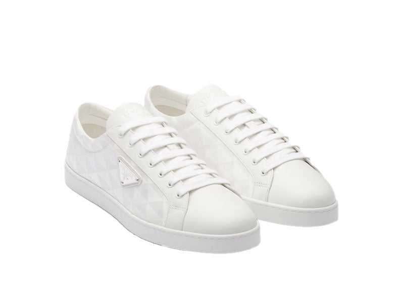 Prada PRAX 01 Sneakers Re-Nylon Brushed Leather White