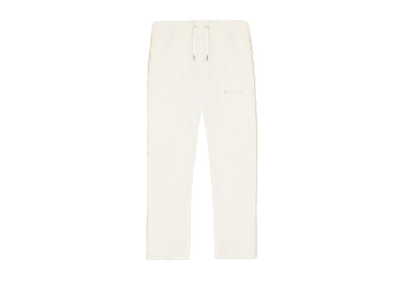 Maniere De Voir Ribbed Velour Track Pants Cream