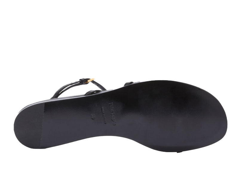 Palm Angels Lategram Flat Sandals Black
