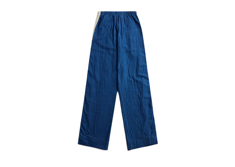Palm Angels Chambray Track Pants Indigo Off White