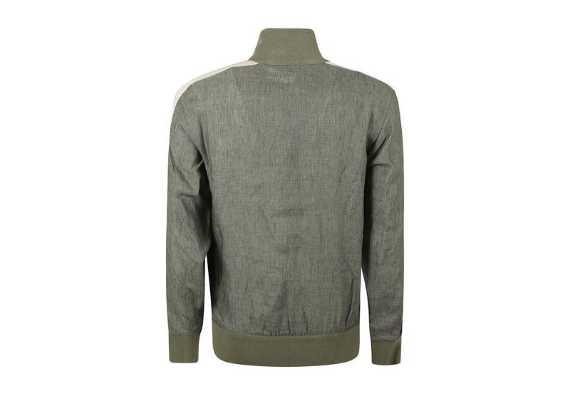 Palm Angels Classic Logo Linen Track Jacket Military