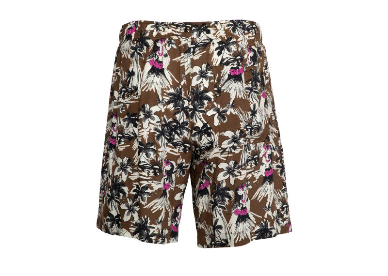 Palm Angels Hula Cargo Loose Shorts Beige Butter