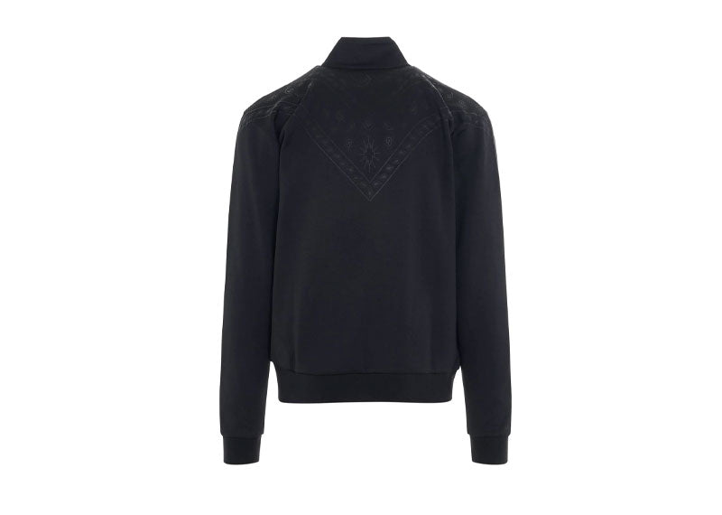 Marcelo Burlon Bandana Slim Track Jacket Black Anthracite