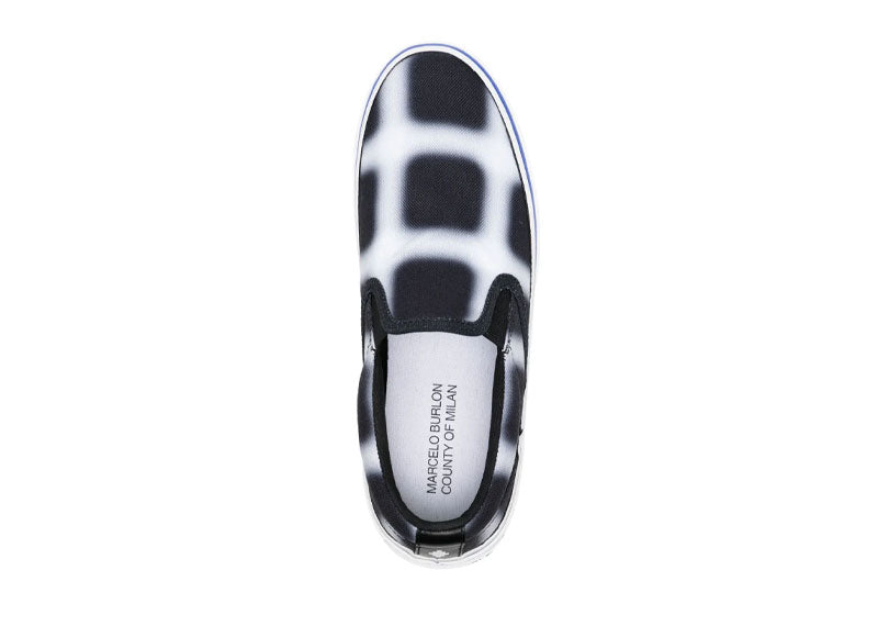 Marcelo Burlon Blurred Check Slip On Vulc Black
