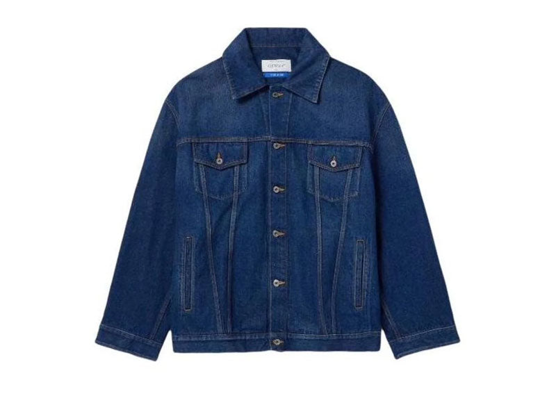OFF-WHITE Arr Over Denim Jacket Medium Blue No Color